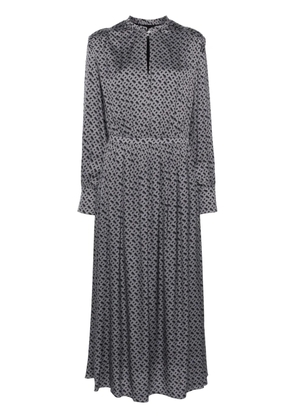 BOSS tonal monogram-print midi dress - Grey