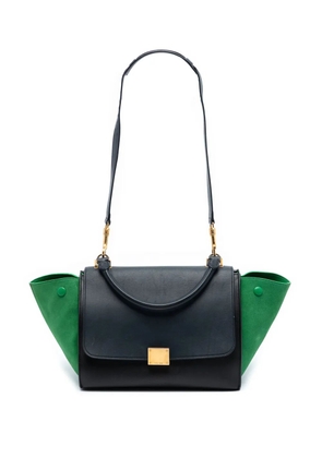 Celine Pre-Owned 2014 Small Tricolor Calfskin and Suede Trapeze satchel - Blue