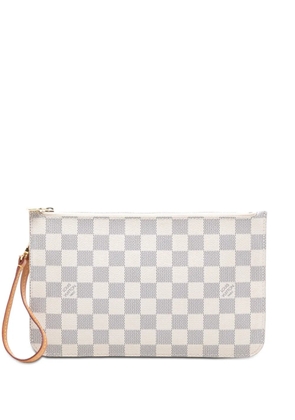 Louis Vuitton Pre-Owned 2015 Damier Azur Neverfull Pochette pouch - White