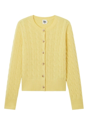 b+ab cable-knit buttoned cardigan - Yellow