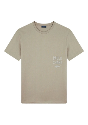 Paul & Shark embroidered-logo T-shirt - Neutrals