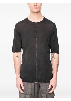 MD75 knitted stitch T-shirt - Black