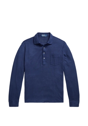 Polo Ralph Lauren long-sleeve linen polo shirt - Blue