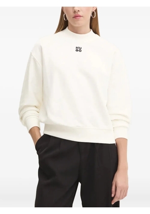 HUGO embroidery logo sweatshirt - White