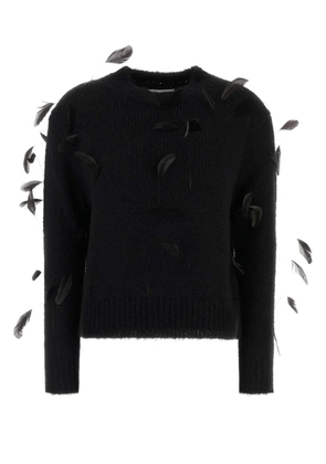 Jil Sander feather-detail sweater - Black