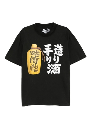 Melt grapic-printed T-shirt - Black