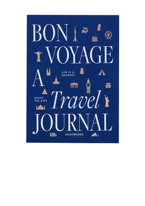Printworks Travel Journal Bon Voyage in Navy.