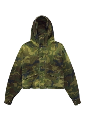 424 cropped camouflage parka - Green