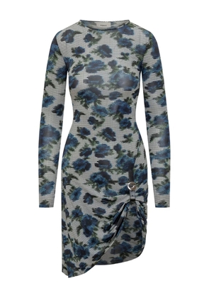 Coperni floral knot midi dress - Blue