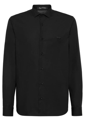 Philipp Plein tiger-print crystal-embellished shirt - Black