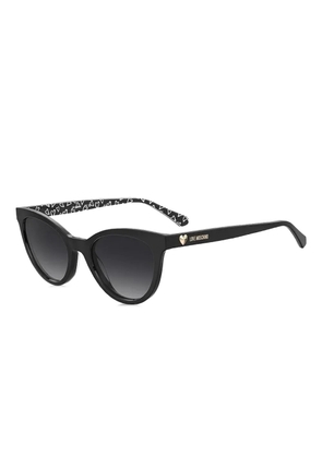 Love Moschino heart-embellished cat-eye sunglasses - Black