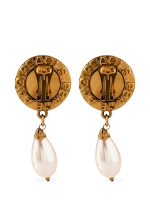Moschino pear-shaped clip-on earrings - Gold