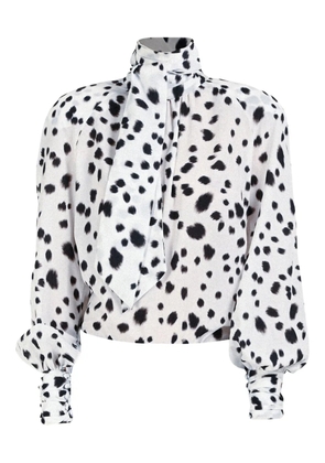 Rowen Rose dalmatian-pattern blouse - White