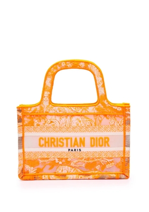 Christian Dior Pre-Owned 2022 Mini Canvas Embroidered Dioriviera Toile De Jouy Book Tote handbag - Orange