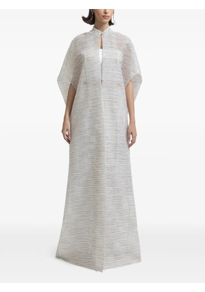 Gemy Maalouf open floor-length cape - Neutrals