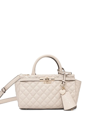 GUESS USA Idra quilted heart-charm tote bag - Neutrals