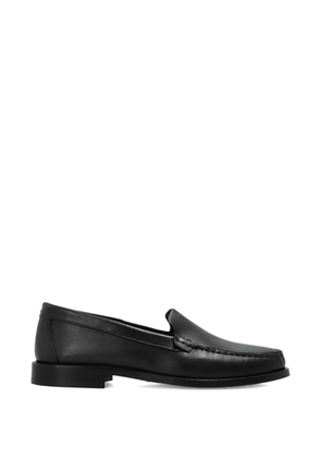 Aeyde block-heel leather loafers - Black