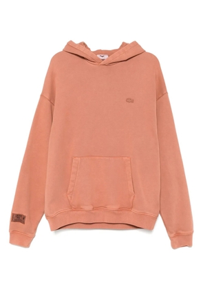 Lacoste logo-patch hoodie - Pink