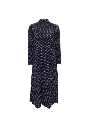 GANNI heart-printed long-sleeves dress - Blue