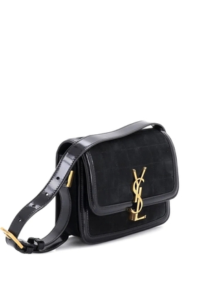 Saint Laurent Pre-Owned Solferino Bag Quilted Suede Small shoulder bag - Black