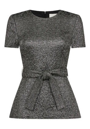 JANE Womack textured belted top - Silver