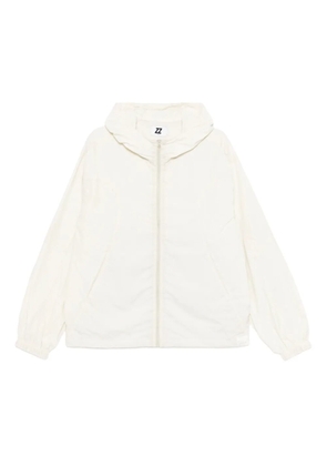 izzue logo-embroidered jacket - Neutrals