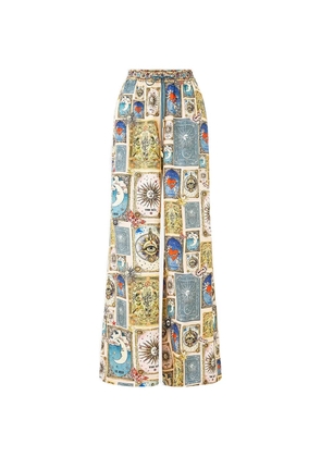 Camilla drawstring printed pants - Neutrals