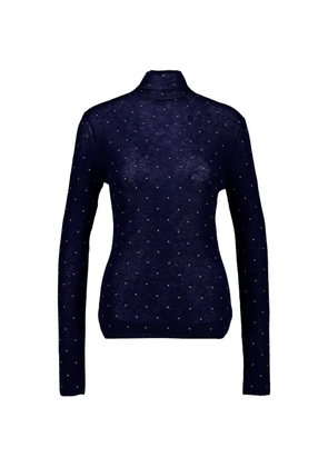 Rabanne long-sleeved turtleneck wool - Blue