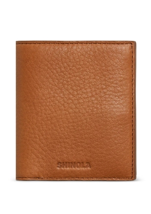 Shinola Coin Bifold leather wallet - Neutrals