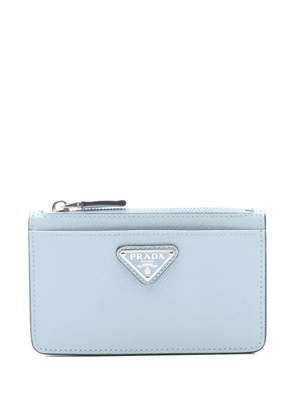 Prada Pre-Owned logo-triangle coin purse - Blue
