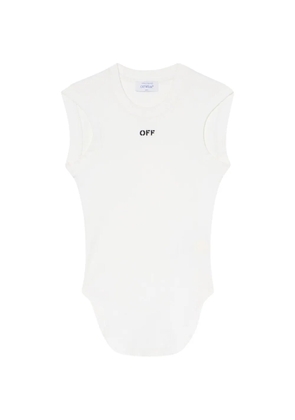 Off-White ribbed tank top