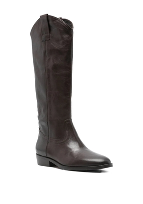 curiositè 30mm calf-leather cowboy boots - Brown