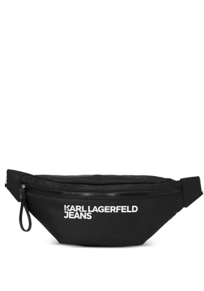 Karl Lagerfeld Jeans logo zip belt bag - Black