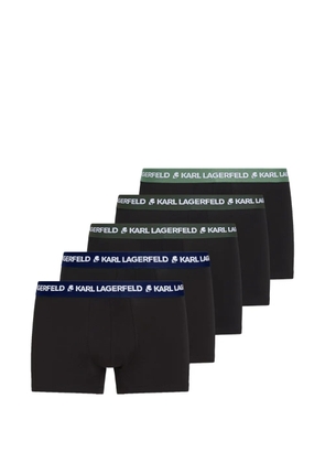 Karl Lagerfeld logo-waistband boxers (set of five) - Black