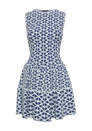 Alexander McQueen Pre-Owned Knit floral mini dress - White