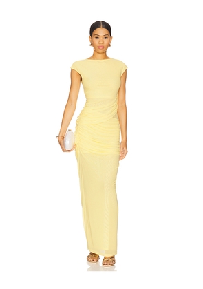 SNDYS x REVOLVE Lorelai Maxi Dress in Yellow. Size S. Also in XXL, XXS.