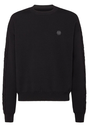 Philipp Plein logo-patch sweatshirt - Black