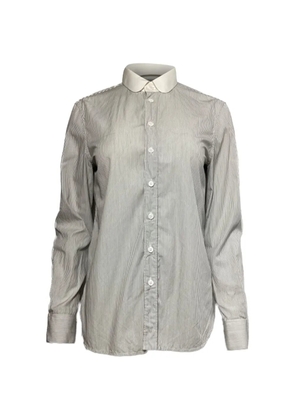 Saint Laurent Pre-Owned striped long-sleeve shirt - White