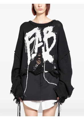 Ssheena Krafen distressed sweater - Black