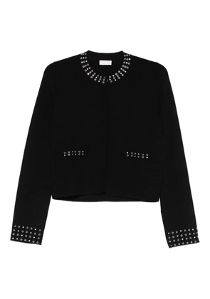 LIU JO eyelet-embellished cardigan - Black
