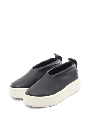 Jil Sander Pre-Owned 2010s platform leather sneakers - Black