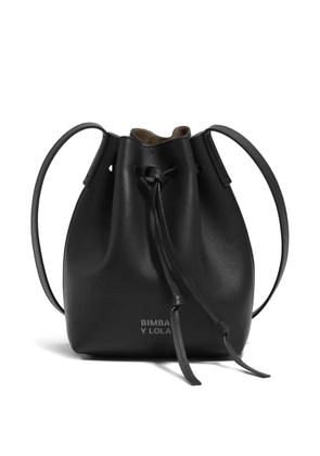 Bimba y Lola drawstring-closure leather bucket bag - Black