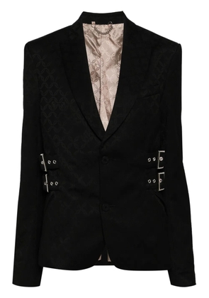 Charles Jeffrey Loverboy printed single-breasted blazer - Black