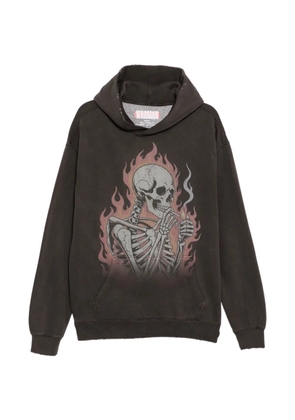 WARMAN skeleton-print hoodie - Grey