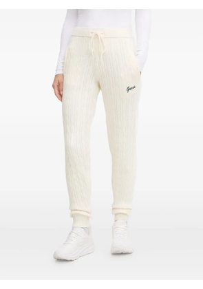 GUESS USA cable-knit track pants - Neutrals