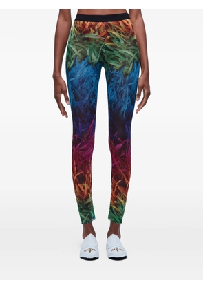 Osklen feather-print leggings - Orange