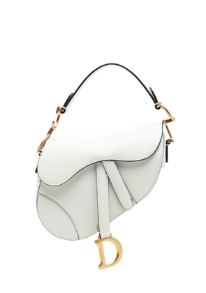 Christian Dior Pre-Owned 2020 Mini Grained Calfskin Saddle Bag satchel - White
