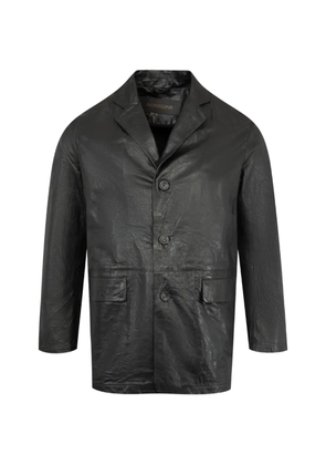 Giorgio Brato single-breasted leather jacket - Black