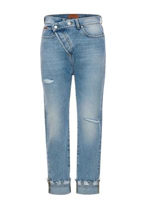 No44 Crossover distressed jeans - Blue