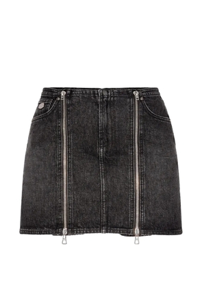 Jean Paul Gaultier denim zipped mini skirt - Black